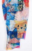 Foulard imprimé chats multicolore