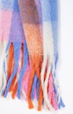 Echarpe chaude à carreaux multicolores