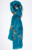 Foulard léger imprimé ginkgo 