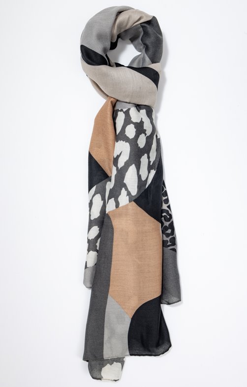 Foulard léger imprimé animalier