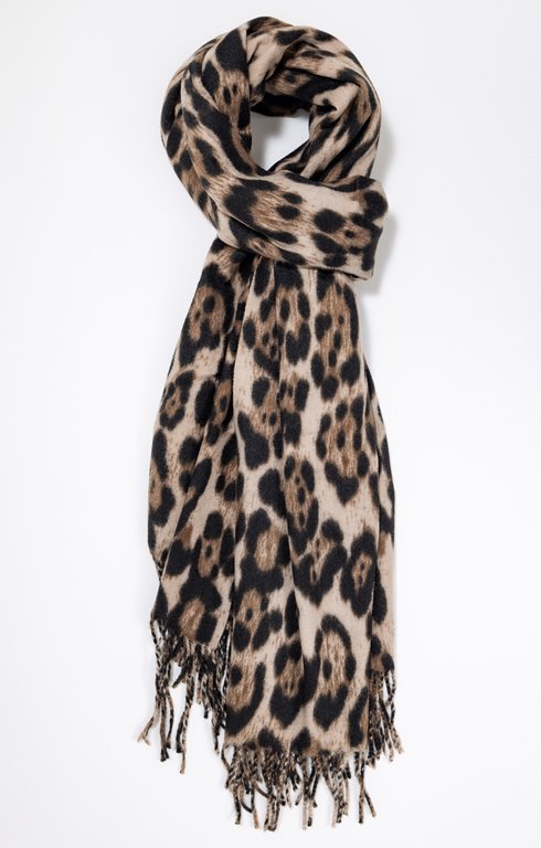 Echarpe douce imprimé léopard