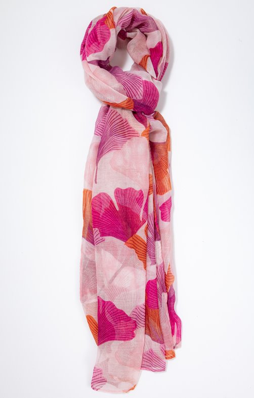 Foulard léger imprimé ginkgo