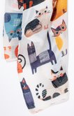 Foulard léger imprimé petits chats