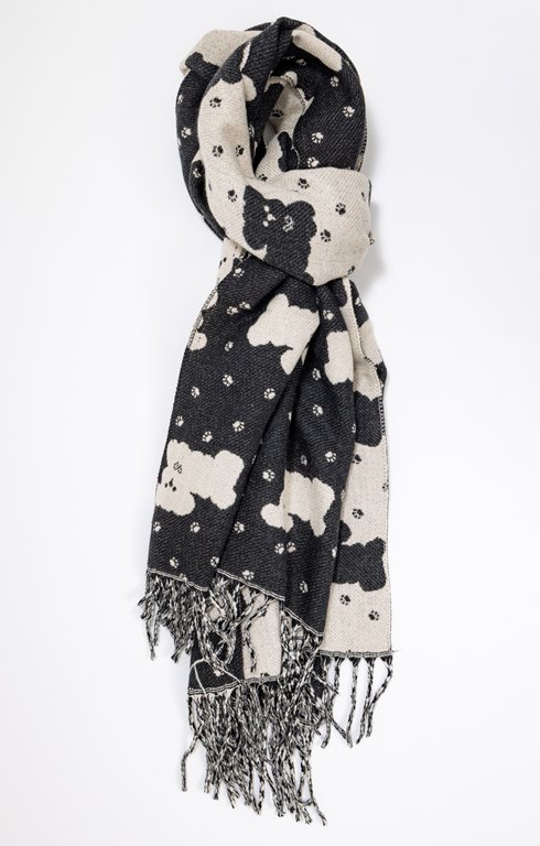 Echarpe chaude caniche 