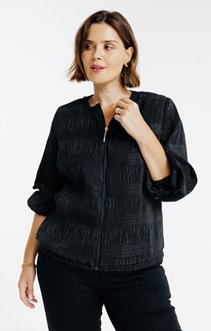 Veste en matière fantaisie