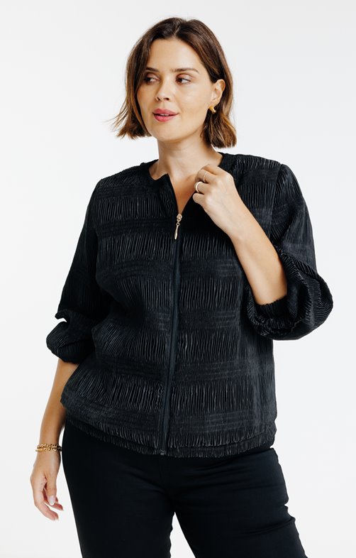 Veste en matière fantaisie