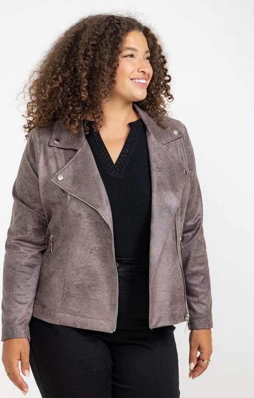 Veste biker zippée