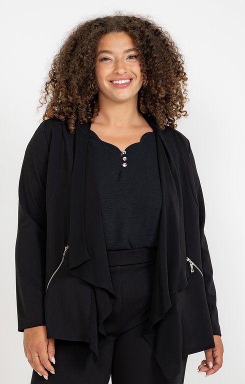 Veste unie col châle