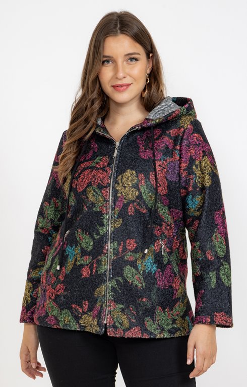 Veste imprimée en bouclette