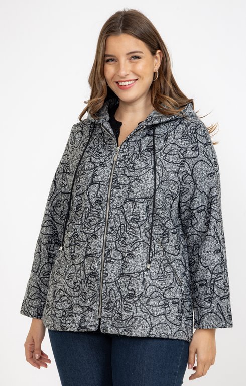 Veste imprimée en bouclette