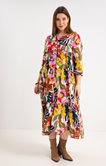 Robe longue imprimé multicolore