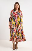 Robe longue imprimé multicolore