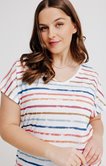 Tee-shirt à rayures multicolores