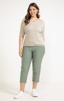 Pantacourt droit fluide uni