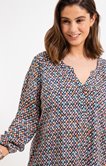 Blouse col v avec boutons