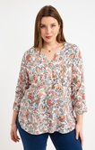 Blouse col v avec boutons