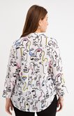 Chemise imprimé visage 3 boutons