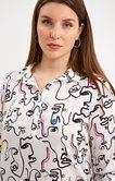 Chemise imprimé visage 3 boutons