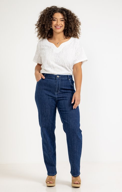 Pantalon jean large stretch