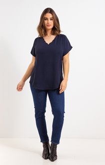 Tregging en denim délavé 