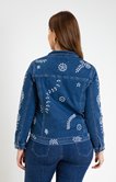 Veste en jean avec broderie
