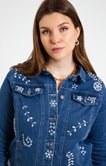 Veste en jean avec broderie