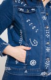 Veste en jean avec broderie