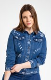 Veste en jean avec broderie