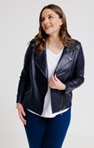 Veste col biker zippée