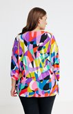 Poncho imprimé multicolore zippé