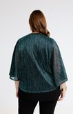 Tee-shirt poncho plissé col v collier 