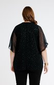 Poncho avec des sequins manches voile 