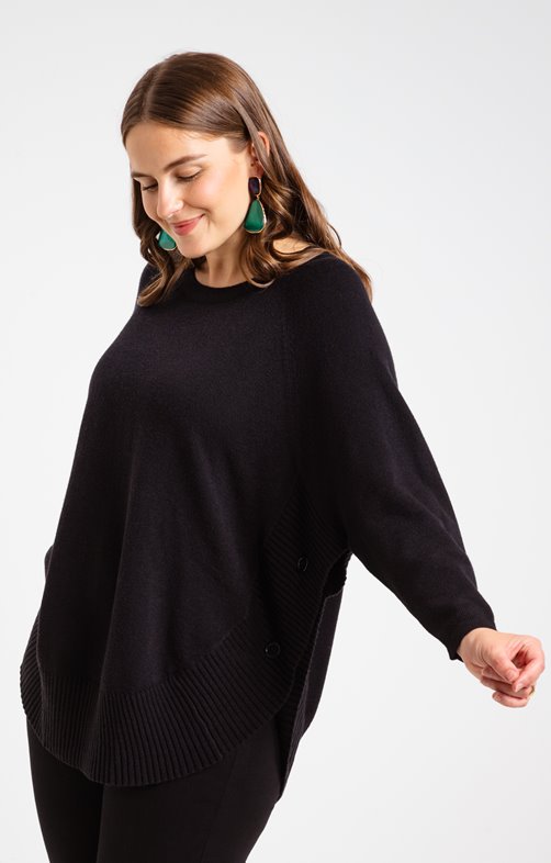 Pull poncho col rond