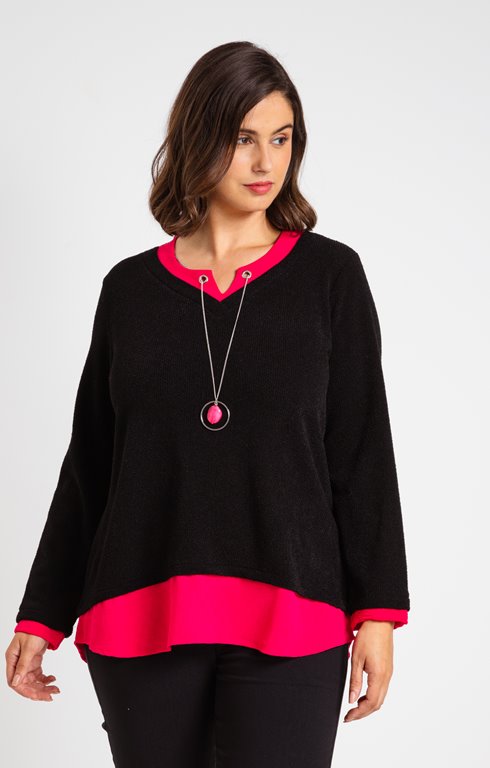 Pull 2 en 1 avec oeillet