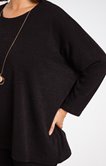 Pull uni avec collier