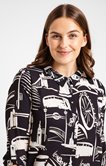 Chemise imprimée avec boutons argentés