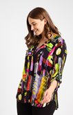 Tunique imprimée avec boutons au col