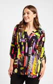 Tunique imprimée avec boutons au col