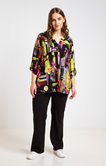 Tunique imprimée avec boutons au col