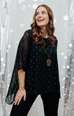 Poncho en voile avec collier 