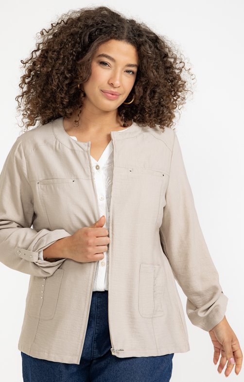 Veste unie zippée