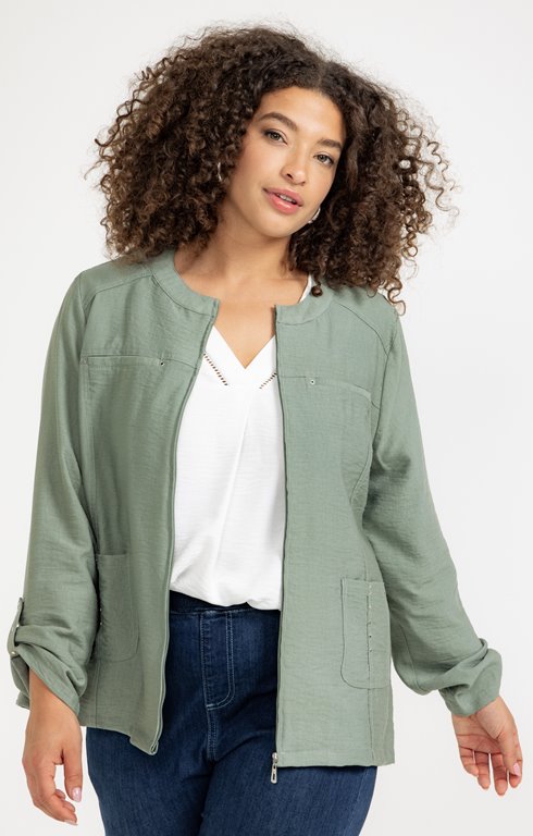 Veste unie zippée