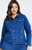 Veste en jean avec détails broderies