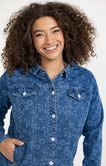 Veste en jean imprimé floral