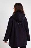 Manteau trapèze à capuche