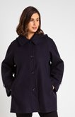 Manteau trapèze à capuche
