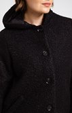 Manteau à capuche en bouclette écrasée
