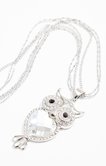 Sautoir argenté hiboux
