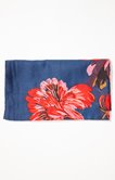 Foulard indigo imprimé fleurs