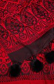 Écharpe jacquard rouge